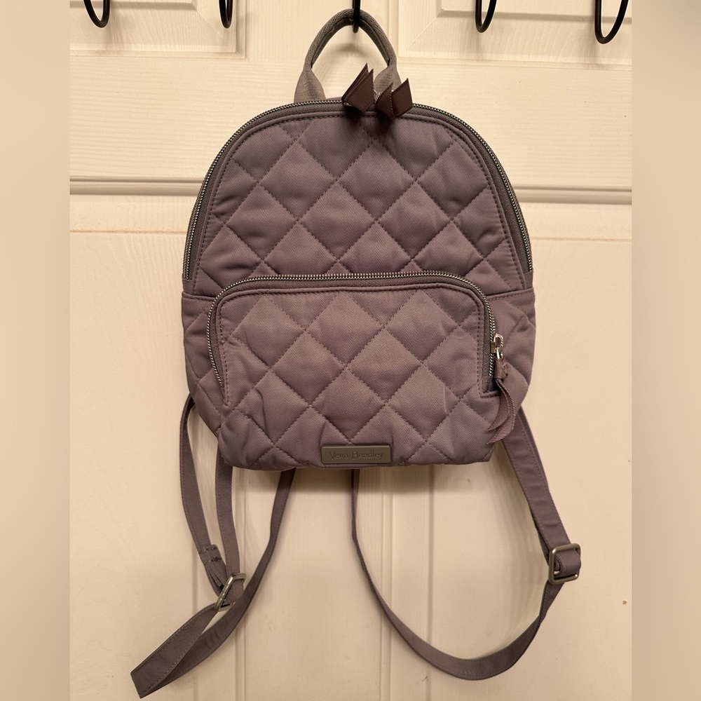 Gray Vera Bradley mini backpack